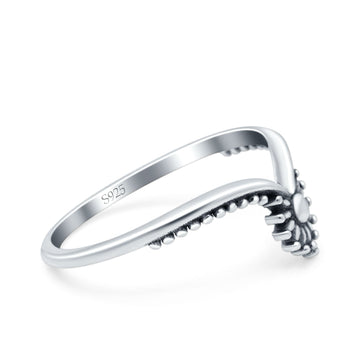 V Shaped Bali Ring